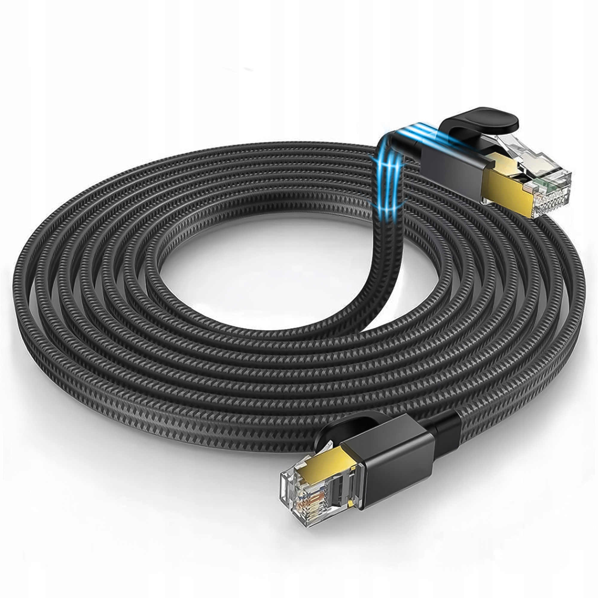 Plochý RJ45 Cat8 40Gbps 5m LAN Ethernet kábel